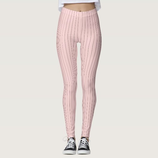 Roze met zwarte Leggings (Voorkant)