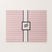 Roze met Zwarte Pinstrepen Puzzel (Horizontaal)