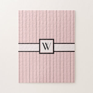 Roze met Zwarte Pinstrepen Puzzel