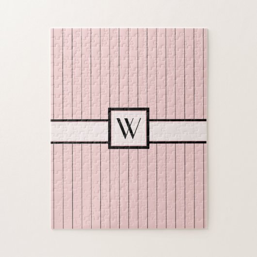 Roze met Zwarte Pinstrepen Puzzel (Verticaal)