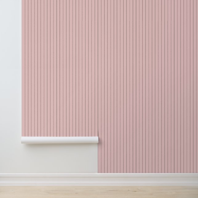 Roze met zwarte pinstripes behang (Applicatie)