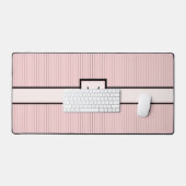 Roze met zwarte pinstripes bureaumat (Keyboard & Muis)