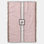 Roze met zwarte pinstripes deken (Voorkant Verticaal)