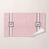 Roze met Zwarte Pinstripes Handdoek Set (Handdoek)