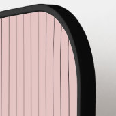 Roze met zwarte pinstripes pickleball paddle (Links Detail)