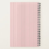 Roze met zwarte pinstripes Planner (Achterkant)