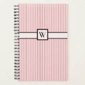 Roze met zwarte pinstripes Planner (Voorkant)
