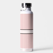 Roze met zwarte pinstripes waterfles (Rechts)