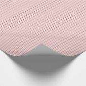 Roze met zwarte pinstripes Wrapping Paper Cadeaupapier (Hoek)