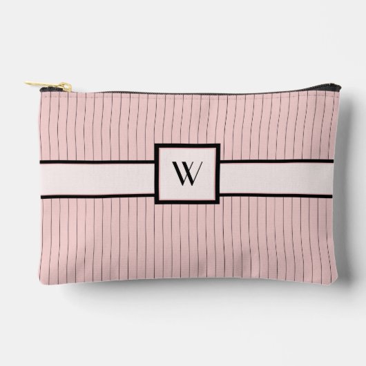 Roze met zwarte strepen etui (Voorkant)