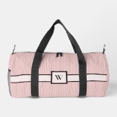 Roze met zwarte strepen plunjezak (Achterkant)