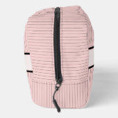 Roze met zwarte strepen toilettasje (Rechts)