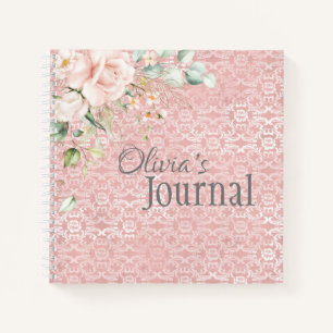 Roze metaal notitieboek