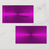 Roze metaal visitekaartje (Voorkant / Achterkant)