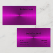 Roze metaal visitekaartje (Voorkant / Achterkant)