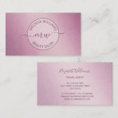Roze Metal Logo Visitekaartje (Voorkant / Achterkant)