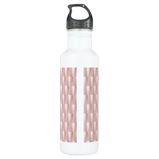 Roze metalen Abstracte mand weve legant Waterfles (Achterkant)