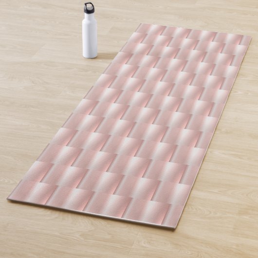 Roze metalen Abstracte mand weve legant Yogamat (In situ)