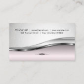 Roze metalen achtergrond | Mandala Pattern Visitekaartje (Achterkant)