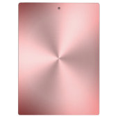 Roze metalen blik klembord (Achterkant)