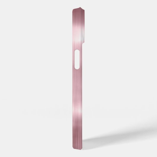 Roze metalen diamanten monogram extra luxueus Case-Mate iPhone case (Achterkant / Rechts)