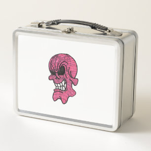 Roze metalen doos