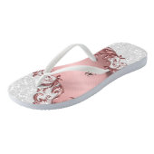 Roze metalen flesjes en Confetti glitter | Weddens Teenslippers (Schuin)