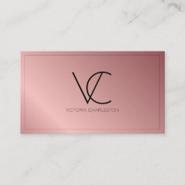 Roze metalen Folie Moderne minimale Visitekaartje