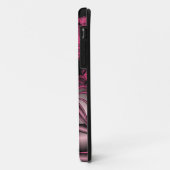 roze metalen fractal art iphone case (Achterkant/links)