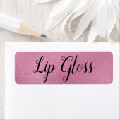 Roze metalen Lipgloss-etiket Etiket (Insitu)