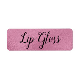 Roze metalen Lipgloss-etiket Etiket