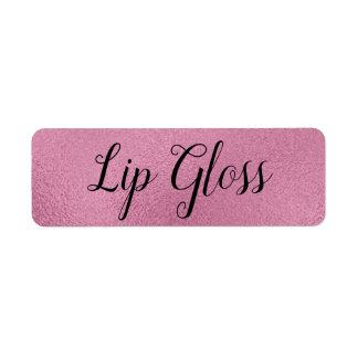 Roze metalen Lipgloss-etiket Etiket