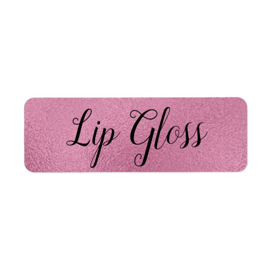 Roze metalen Lipgloss-etiket Etiket (Voorkant)