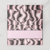 Roze metalen plaatskaarten plaatskaartje (Buitenkant ongevouwen)