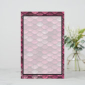 Roze metalen schalen textuur briefpapier (Staand voorkant)