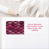 Roze metalen schalen textuur etiket (Insitu)