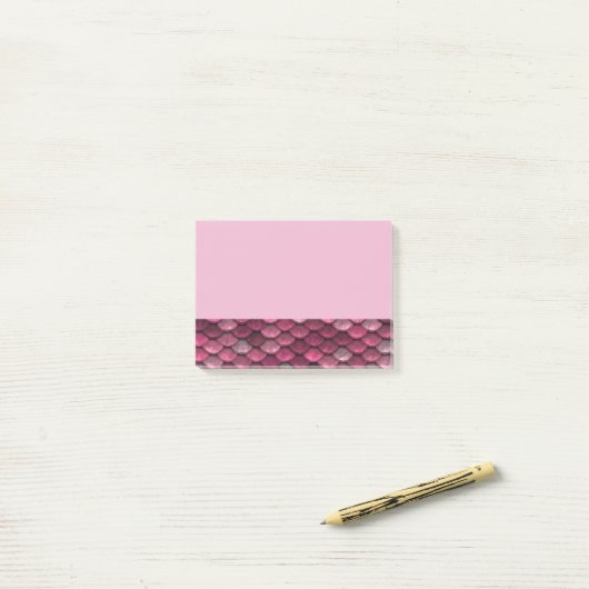 Roze metalen schalen textuur post-it® notes (Op bureau)