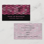 Roze metalen schalen textuur visitekaartje (Voorkant / Achterkant)