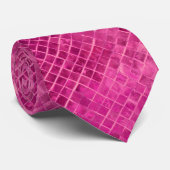 roze metalen tegels stropdas (Opgerold)