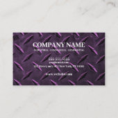 Roze Metalen Textuur Custom Construction Worker Visitekaartje (Achterkant)