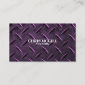 Roze Metalen Textuur Custom Construction Worker Visitekaartje (Voorkant)