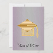 Roze metalen zijden Afstuderen Kaart (Achterkant)