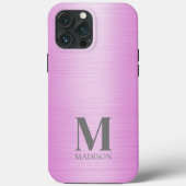 Roze Metallic Gepersonaliseerd Case-Mate iPhone Case (Achterkant)