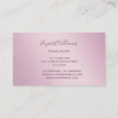 Roze Metallic Logo Visitekaartje (Achterkant)