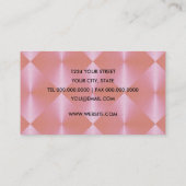 Roze Metallic Look Diamond Tegels Visitekaartje (Achterkant)