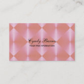 Roze Metallic Look Diamond Tegels Visitekaartje (Voorkant)