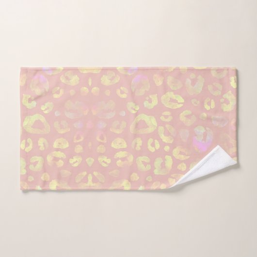 Roze Metallic luipaard Patroon Bad Handdoek (Handdoek)
