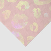 Roze Metallic luipaard Patroon Tissuepapier (Detail)