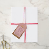 Roze Metallic & Roze Goud Favor Cadeaulabel (Met Touw)
