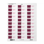 Roze Metallic Schubben Textuur Etiket (Full Sheet)